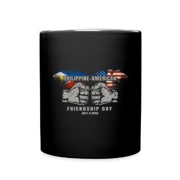 Philippinisch-amerikanischer Freundschaftstag - Tasse einfarbig - Schwarz - Vorne