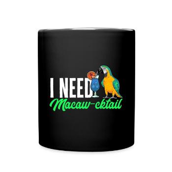 Yellow-breasted Macaw Parrot Blue And Yellow Macaw - Full Colour Mug - black - Front