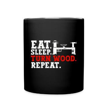 Turning Wood Lathe Lathe - Full Colour Mug - black - Front