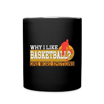 Basketball Spruch Motiv I Basketballer - Tasse einfarbig - Schwarz - Vorne