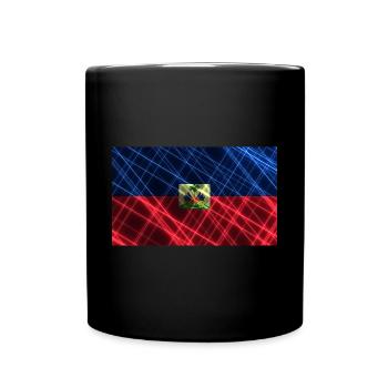 Land Haiti - Tasse einfarbig - Schwarz - Vorne