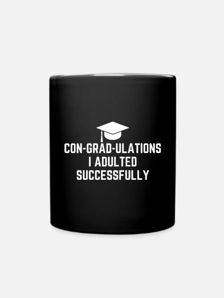 Diplôme - J’ai été adulte avec succès - Mug uni - noir