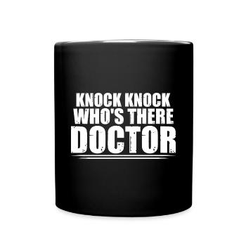 Knock Knock Who's There Doctor 14 - Tasse einfarbig - Schwarz - Vorne