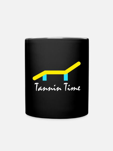 Tanning Time mit Sonnenliege - Tasse einfarbig - Schwarz