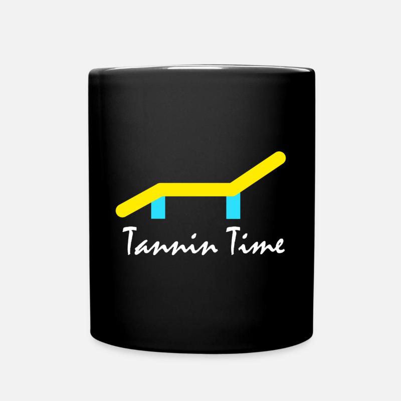 Tanning Time mit Sonnenliege - Tasse einfarbig - Schwarz