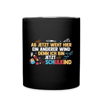 Erste Klasse Einschulung Erstklässler Schulkind - Tasse einfarbig - Schwarz - Vorne