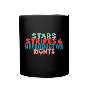 Rayures étoilées et droits de reproduction - Mug uni - noir - Devant