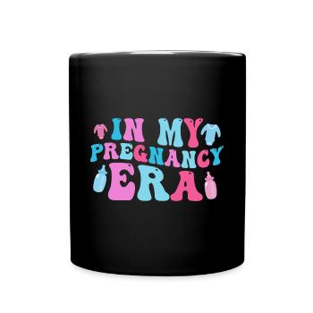 Dans mon ère de grossesse Annonce de bébé - Mug uni - noir - Devant