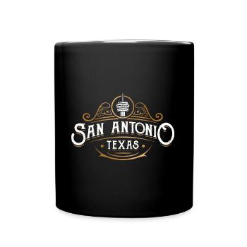 San Antonio Texas Vintage Design für stolze San - Tasse einfarbig - Schwarz - Vorne