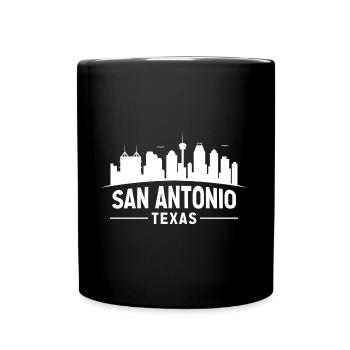 San Antonio Texas Skyline Design für stolze San - Tasse einfarbig - Schwarz - Vorne