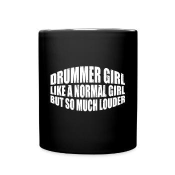 DrummerGirl Like A Normal Girl But So Much Louder4 - Mug uni - noir - Devant