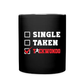 TKD Korean Martial Arts Tae Kwon - Tasse einfarbig - Schwarz - Vorne