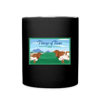 Texas Fil-Am Design for Proud Pinoys - Full Colour Mug - black - Front