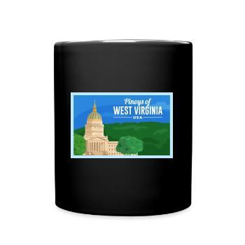 West Virginia Fil-Am Design for Proud Pinoys - Full Colour Mug - black - Front