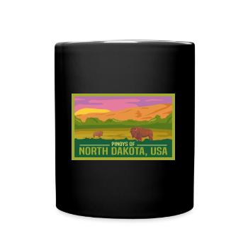 North Dakota Fil-Am Design for proud Pinoys - Full Colour Mug - black - Front