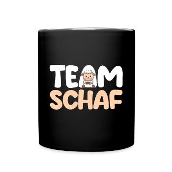 Landwirt Schäfer Bauernhof Schafe - Tasse einfarbig - Schwarz - Vorne