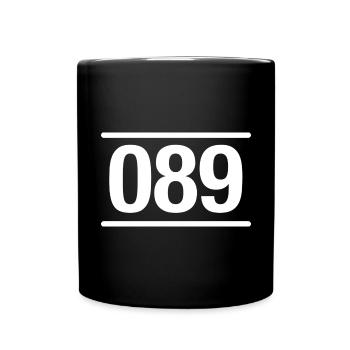 089 - München T-shirt - Tasse einfarbig - Schwarz - Vorne