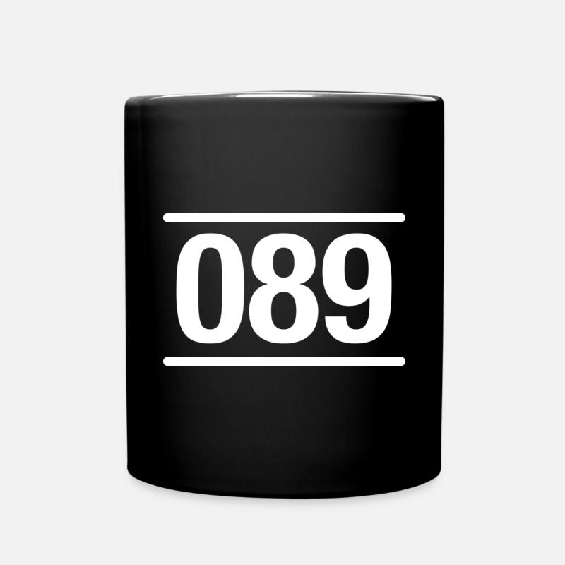 089 - München T-shirt - Tasse einfarbig - Schwarz