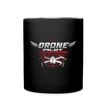 Drohnenpilot Whoop Copter FPV UAS Pilot Drone - Full Colour Mug - black - Front
