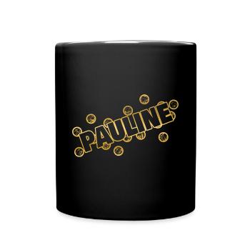 Fête d’anniversaire des enfants pour Pauline Nom Prénom - Mug uni - noir - Devant