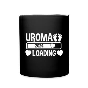 Urgroßmutter 2024 Uroma - Tasse einfarbig - Schwarz - Vorne