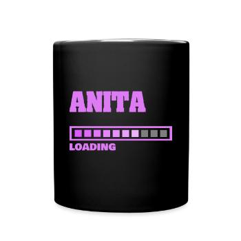 Anita bébé - Mug uni - noir - Devant