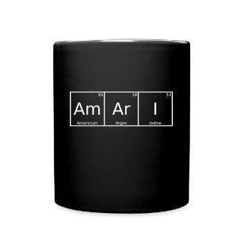Amari Nom de famille Prénom Chimie Éléments du tableau périodique - Mug uni - noir - Devant