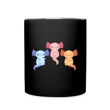 Axolotl Group Design für Axolotl-Liebhaber - Tasse einfarbig - Schwarz - Vorne