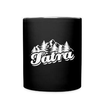 - Wald und Berge Wandern Erholung - Tasse einfarbig - Schwarz - Vorne