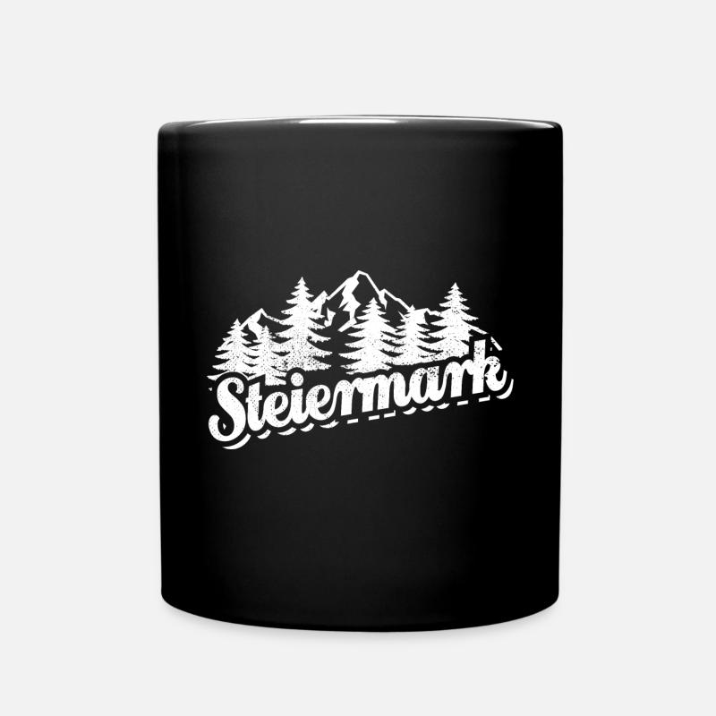 Steiermark - Wald und Berge Wandern Erholung - Tasse einfarbig - Schwarz