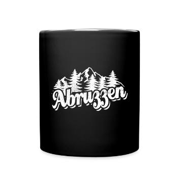 Abruzzen - Wald und Berge Wandern Erholung - Tasse einfarbig - Schwarz - Vorne