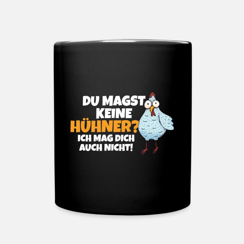 Huhn Hühnerstall Bauernhof Bauer Landwirt Hühner - Tasse einfarbig - Schwarz
