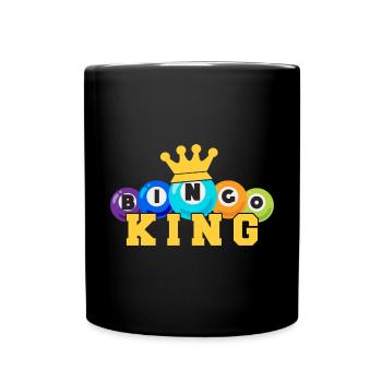 Bingo King Funny Lucky Gambling - Tasse einfarbig - Schwarz - Vorne