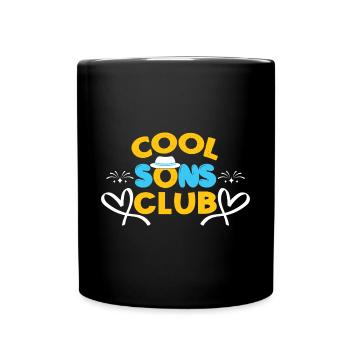 Cool Sons Club Groovy Rétro Papa Maman Fête des Pères - Mug uni - noir - Devant
