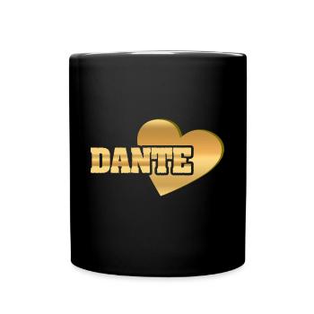 Dante als Gold - Tasse einfarbig - Schwarz - Vorne