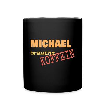 Geschenk für Michael - Tasse einfarbig - Schwarz - Vorne