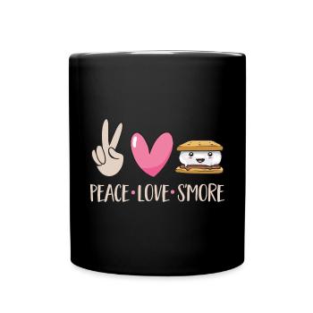 S'more Lagerfeuer Marshmallow Camping - Tasse einfarbig - Schwarz - Vorne