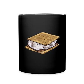 S'more Lagerfeuer Marshmallow Camping - Tasse einfarbig - Schwarz - Vorne