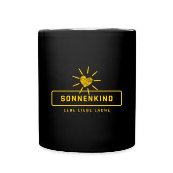 SONNENKIND - LEBE LIEBE LACHE - Tasse einfarbig - Schwarz - Vorne