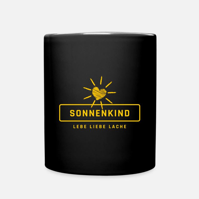 SONNENKIND - LEBE LIEBE LACHE - Tasse einfarbig - Schwarz