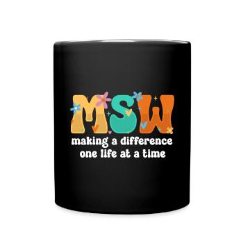 Master Of Social Work Soziale Arbeit Studium - Tasse einfarbig - Schwarz - Vorne