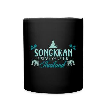SongKran Festival of Water Thailand - Full Colour Mug - black - Front