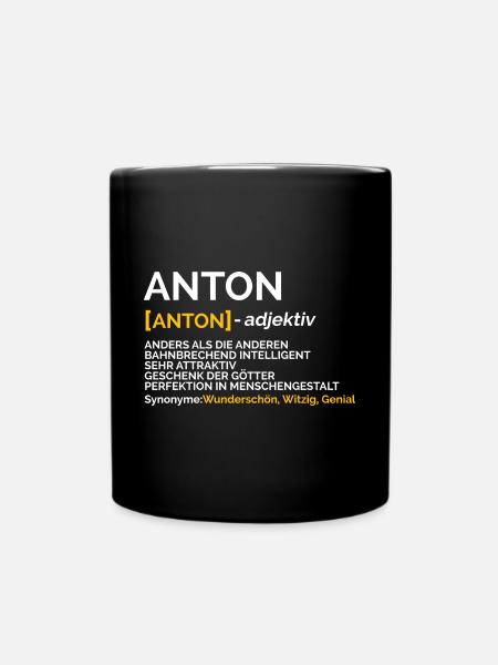 Anton - Tasse einfarbig - Schwarz
