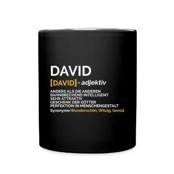 David - Tasse einfarbig - Schwarz - Vorne