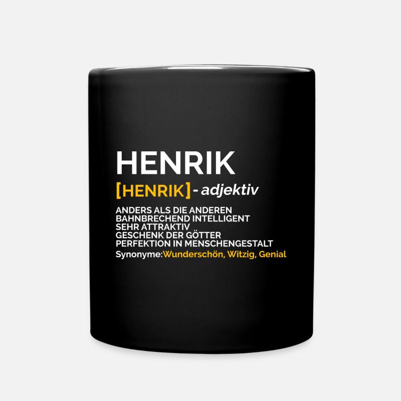 Henrik - Tasse einfarbig - Schwarz