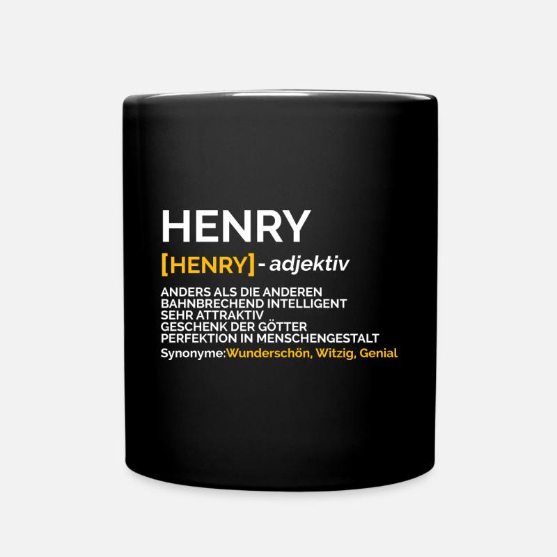 Henry - Tasse einfarbig - Schwarz