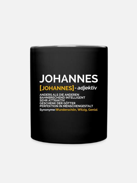 Johannes - Tasse einfarbig - Schwarz
