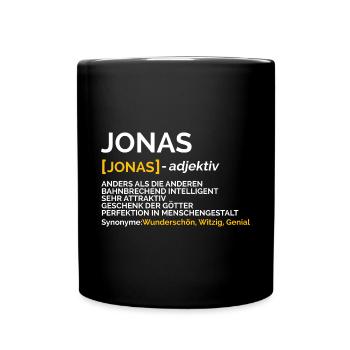 Jonas - Tasse einfarbig - Schwarz - Vorne