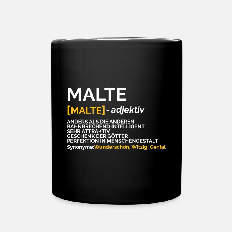 Malte - Tasse einfarbig - Schwarz
