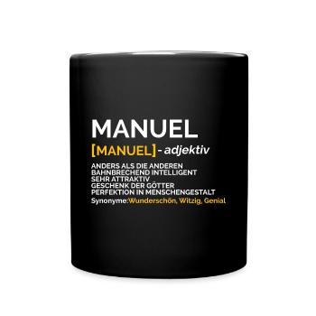 Manuel - Tasse einfarbig - Schwarz - Vorne